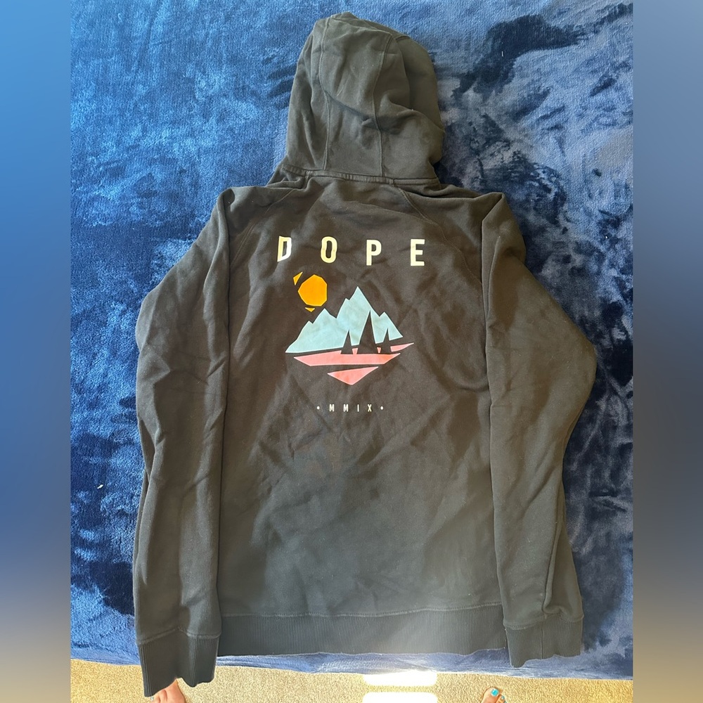 DOPE Black Hoodie with Graphic Design